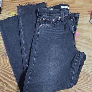Levis Wedgie Straight 24 NWT  Black button up jeans